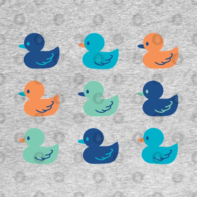 Cute Paddling of Ducks Art by FlinArt